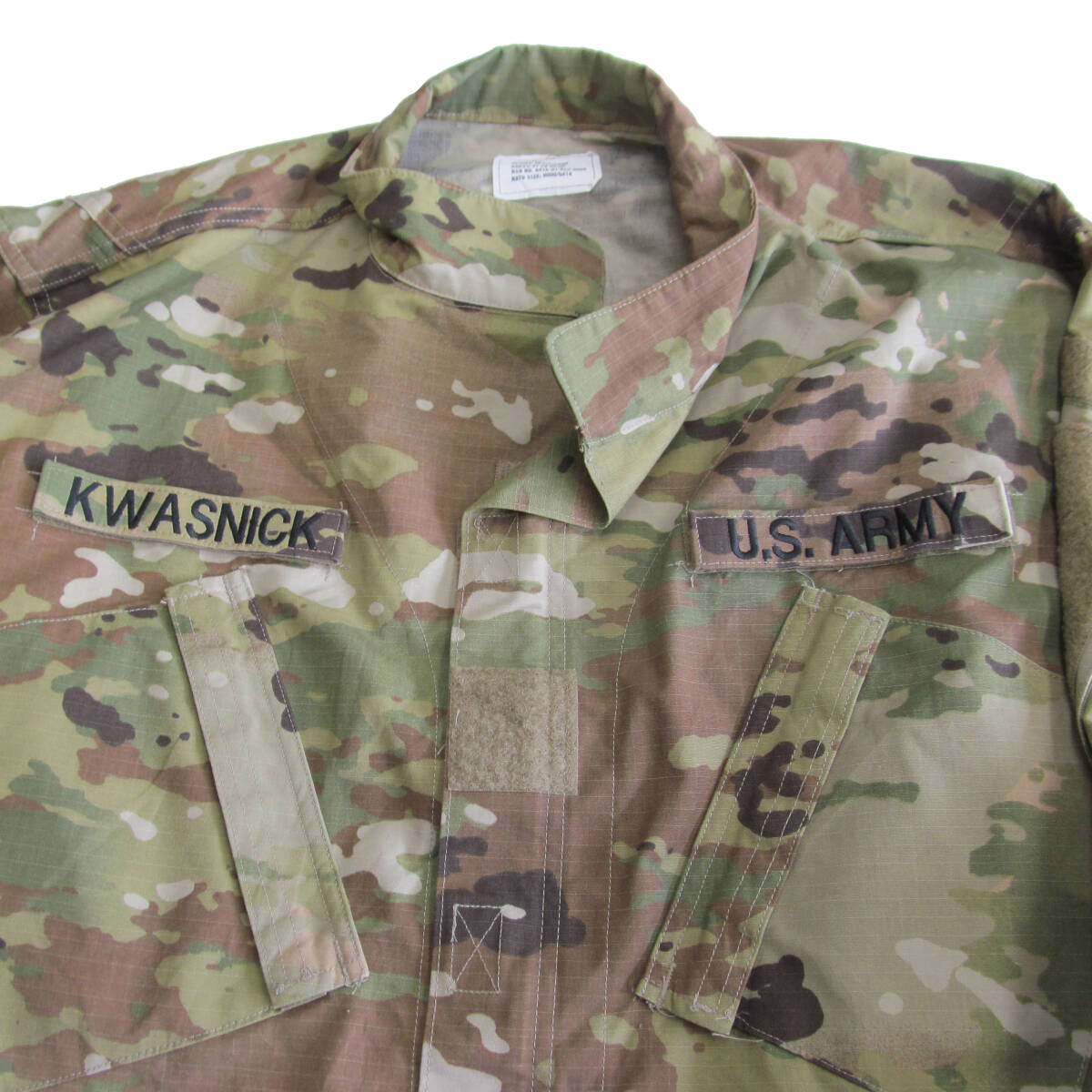美品 米軍実物 RIPSTOP 迷彩 カモフラ ミリタリージャケット コンバットジャケット L XLONG F36_画像3