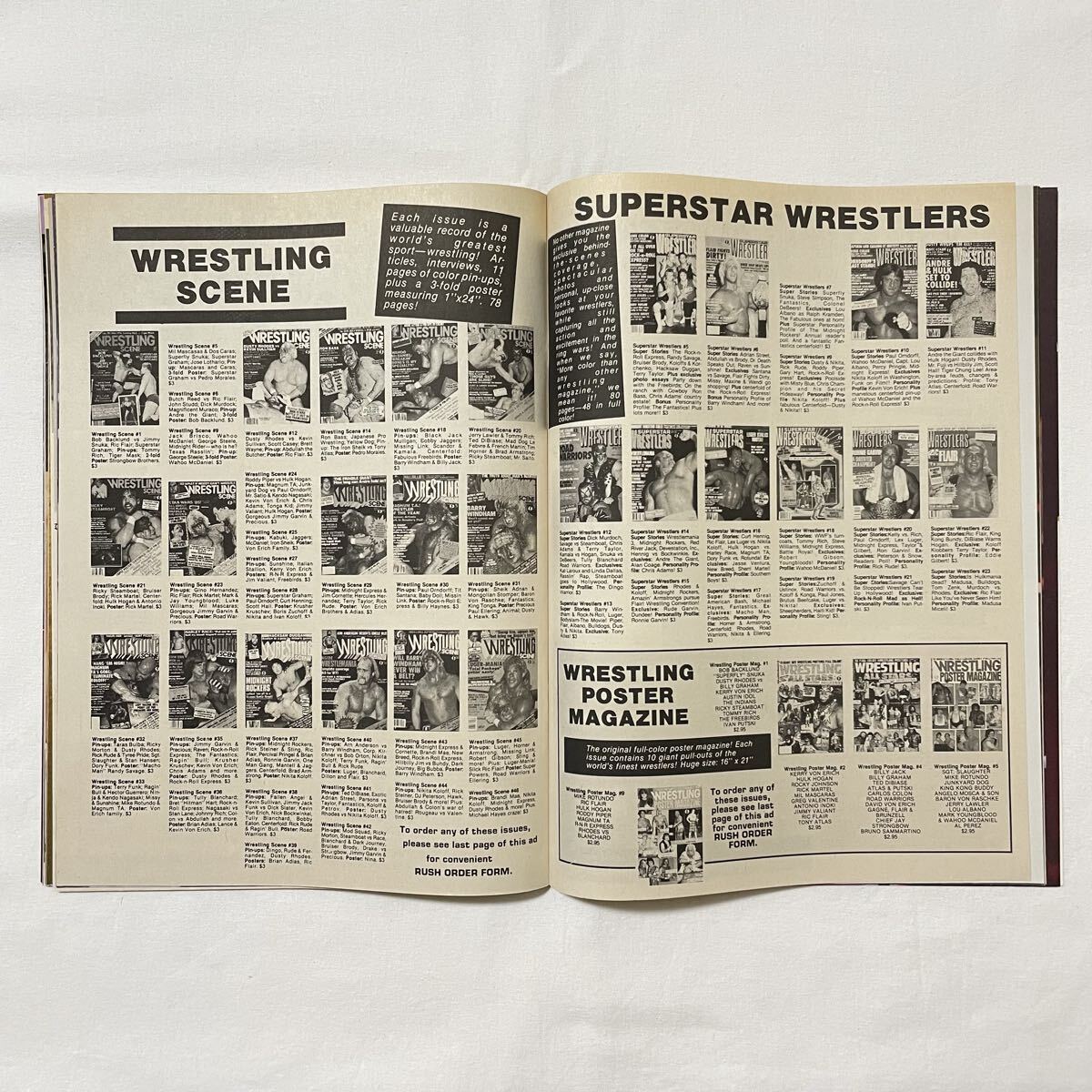 米プロレス雑志 TV WRESTLERS ハルクホーガン表紙 1990年７月號 No.5 ヴィンテージ 