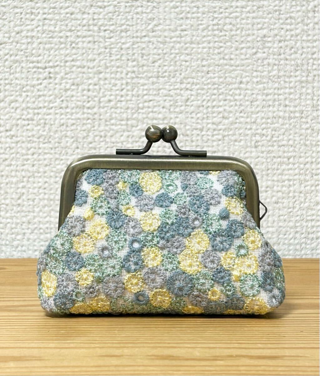 ミナペルホネンハンドメイド あおりがま口ポーチ れいな ハンドメイド ミニ がま口 ポーチ 小銭入れ お財布 skyful