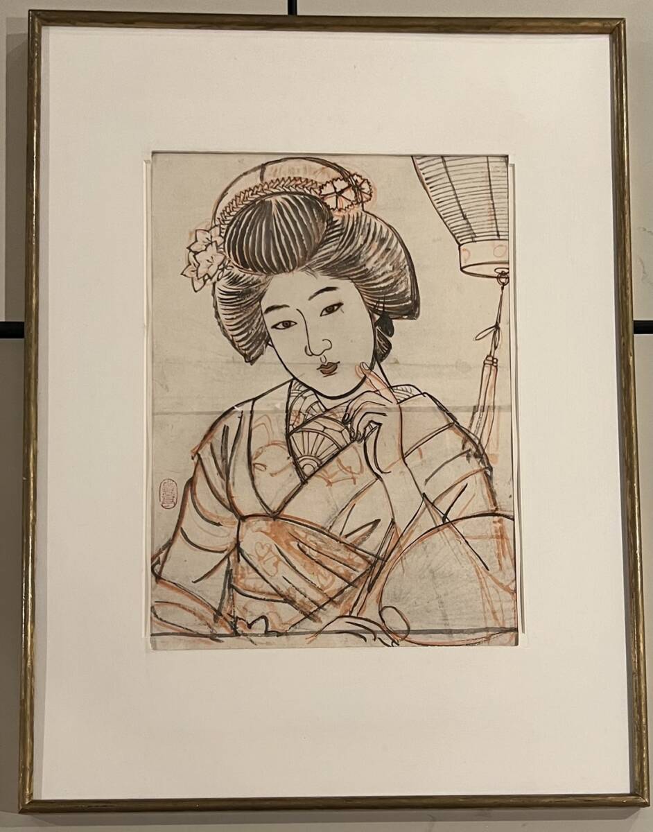 伊東深水  真筆 作品 女性図(下絵) 伊東深水 真筆 作品 女性図(下絵) 伊東深水 真筆 作品 女性図(下絵)