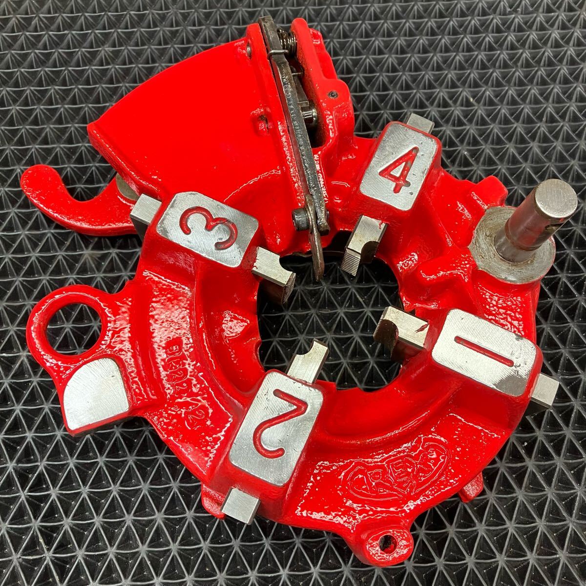 ★自動切り上げ動作OK★レッキス REX ダイヘッド T35 パイプマシン ねじ切り機 チェーザなし パーツ 中古 m0406-7 REX レッキス ねじ切り機用自動切り上げダイヘッド 1~2インチ用 中古