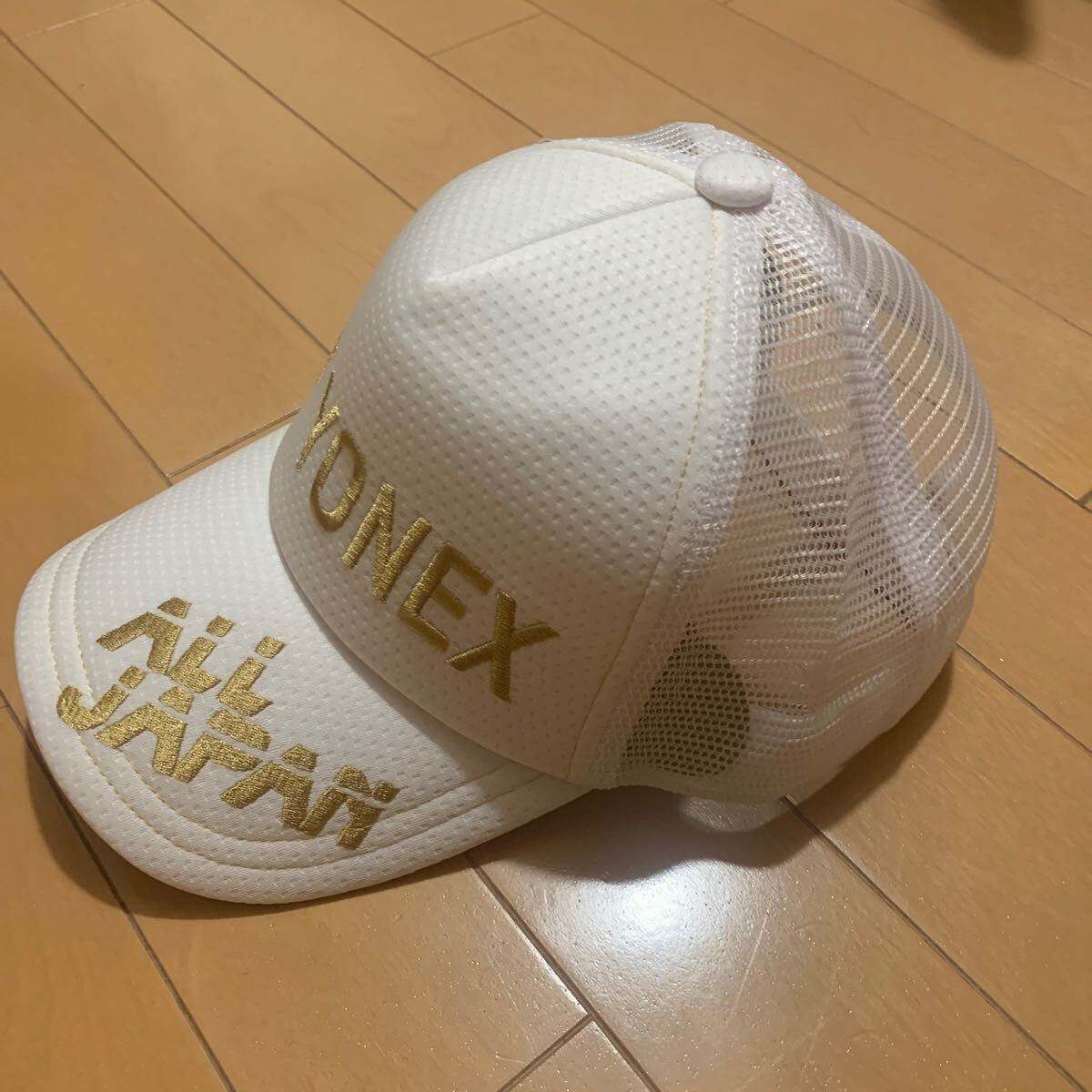 YONEX ヨネックス 2023インハイ限定キャップ 新品】 送料無料ALLJAPAN限定 白金ホワイトゴールド帽子ユニ