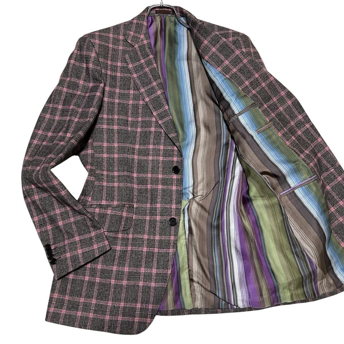 ETRO ジャケット マルチカラー Made In Italy 美品 エトロ テーラードジャケット ブレザー XL相当50 2B