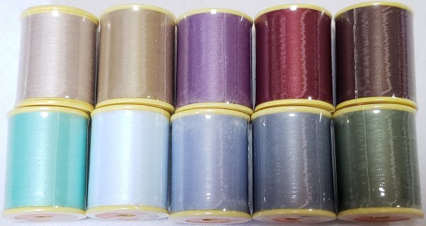 糸1703　シャッペスパン　♯90　ミシン糸　薄地用　300ｍ　ポリエステル　10点セット　送料込み　格安！セール！_画像1