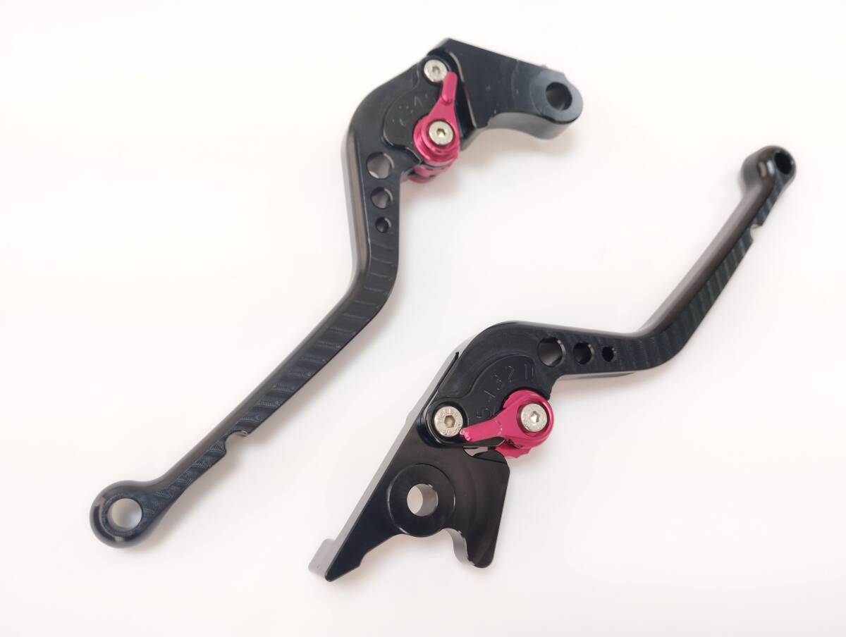 【749】ビレット 削出し ブレーキレバー F25 ＆ クラッチレバー H626 ビッグワン 左右セット 黒/赤 CBR250R MC41 CBR400R NC47 新品 未使用_画像2