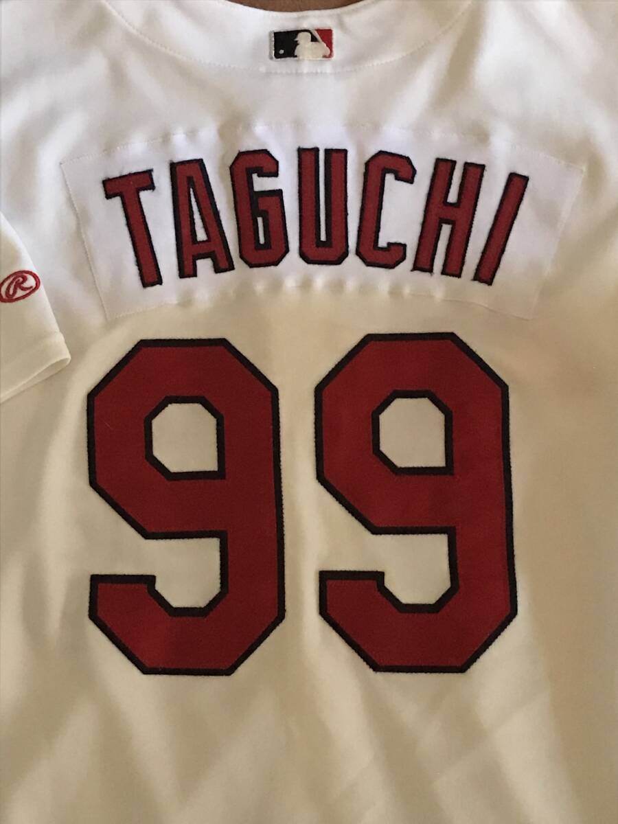 田口荘さん カージナルス authentic ホームジャージ