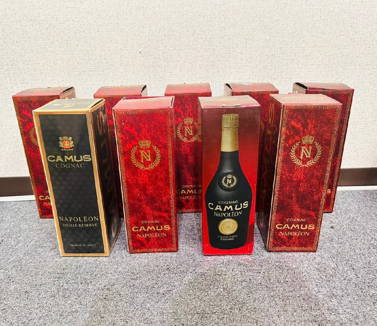 CAMUS ナポレオン 未開栓 古酒 9本 まとめ売り B32978】【未開栓 古酒】1円~ CAMUS NAPOLEON 9本セット カミュ