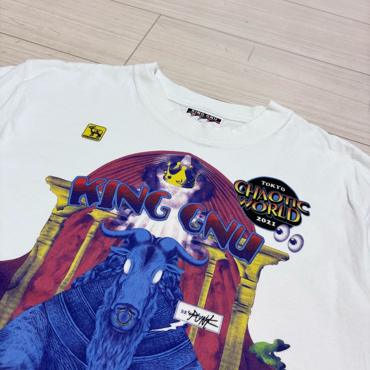 値下げ!【新品未開封】King Gnu LIVE 2021 Tシャツ レア King Gnu キングヌー 2021 THE GAME ライブ Tシャツ S 白
