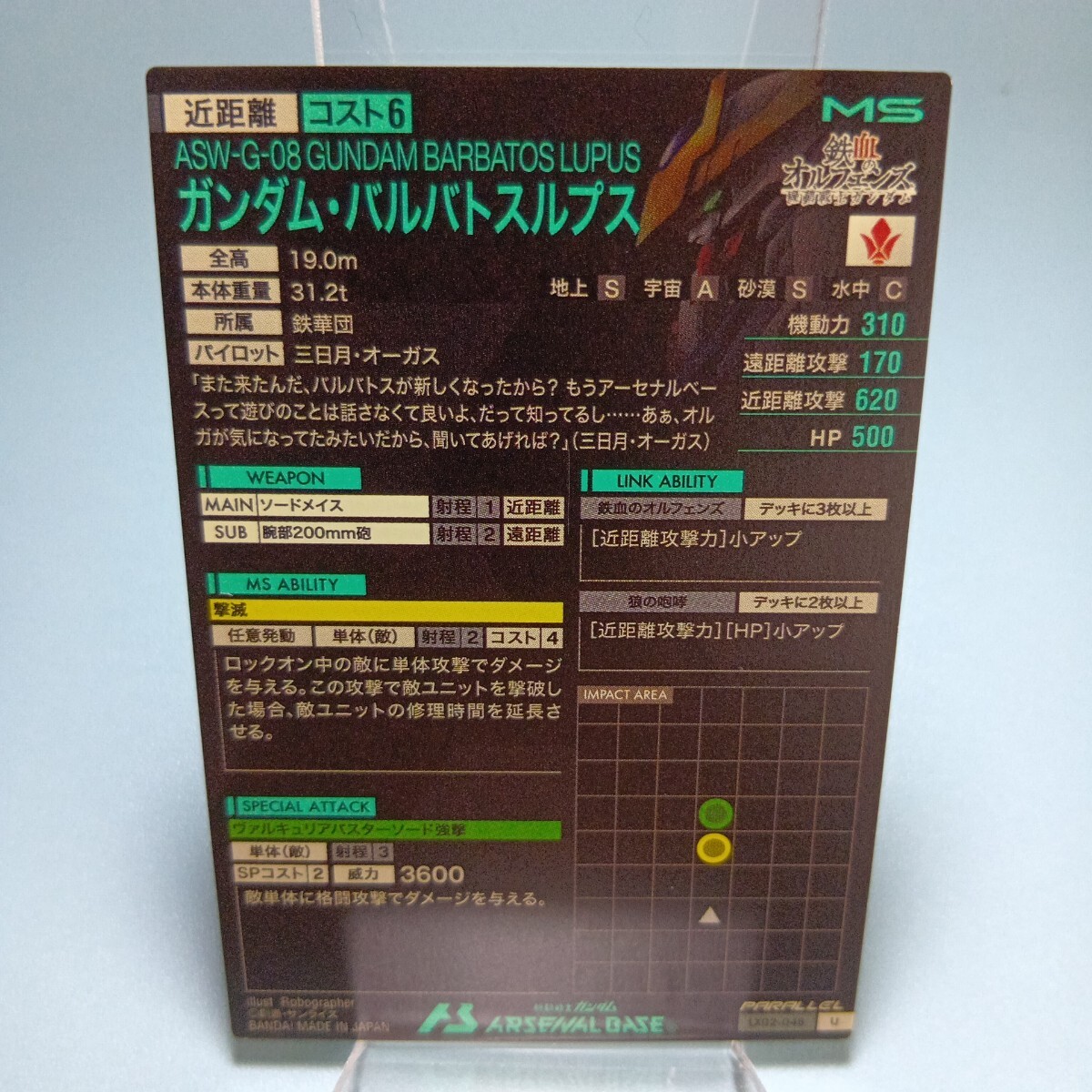 機(jī)動(dòng)戦士ガンダムアーセナルベース　LX02-048　ガンダム?バルバトスルプス　パラレル　U