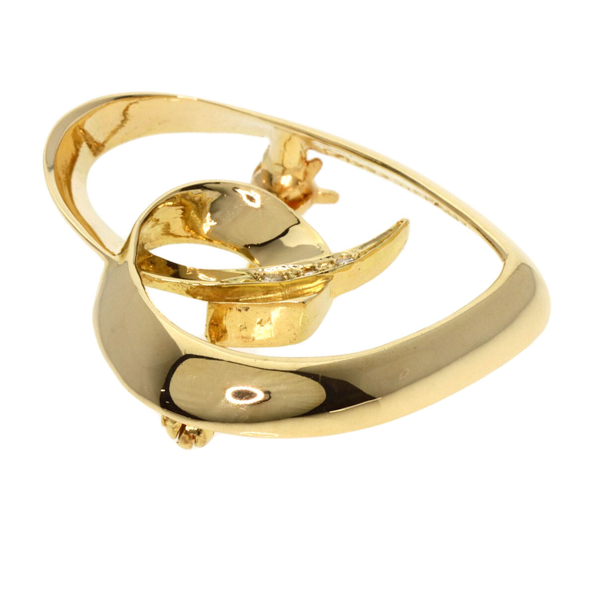 ジュエリー 3P ダイヤモンド ブローチ K18イエローゴールド 中古