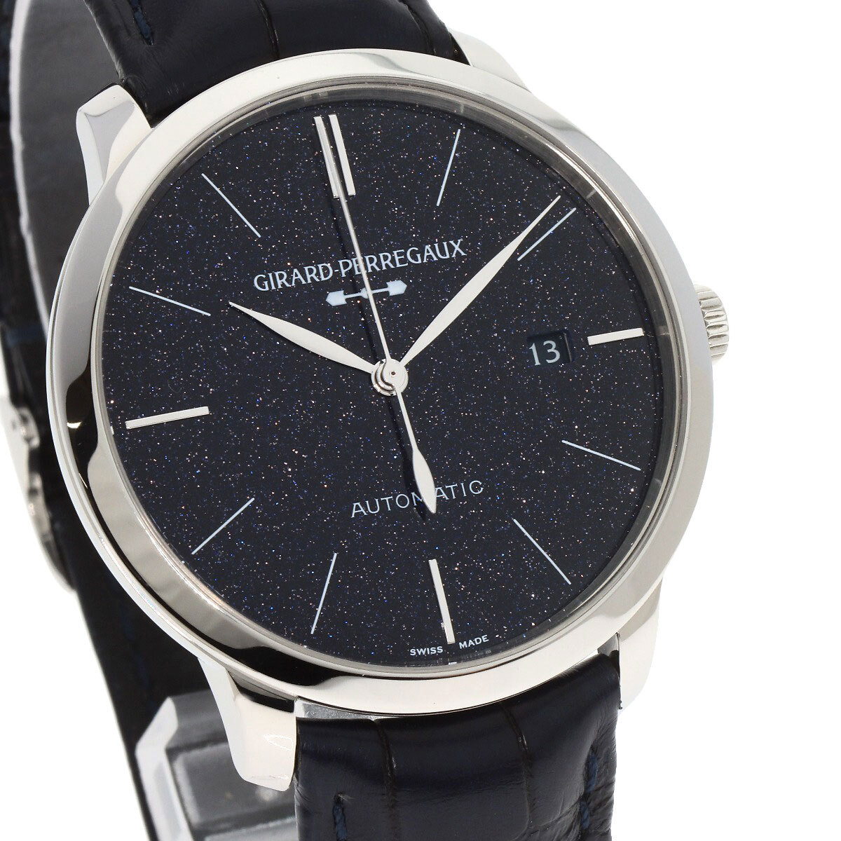 GIRARD-PERREGAUX ジラール・ペルゴ 49555-11-435-BB4A 1966 オリオン アヴェンチュリン 腕時計 ステンレススチール 革 メンズ 中古_画像4