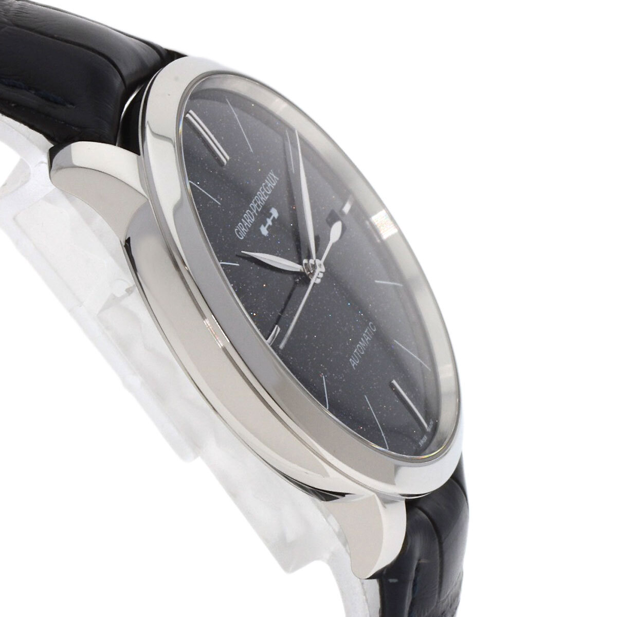 GIRARD-PERREGAUX ジラール・ペルゴ 49555-11-435-BB4A 1966 オリオン アヴェンチュリン 腕時計 ステンレススチール 革 メンズ 中古_画像6