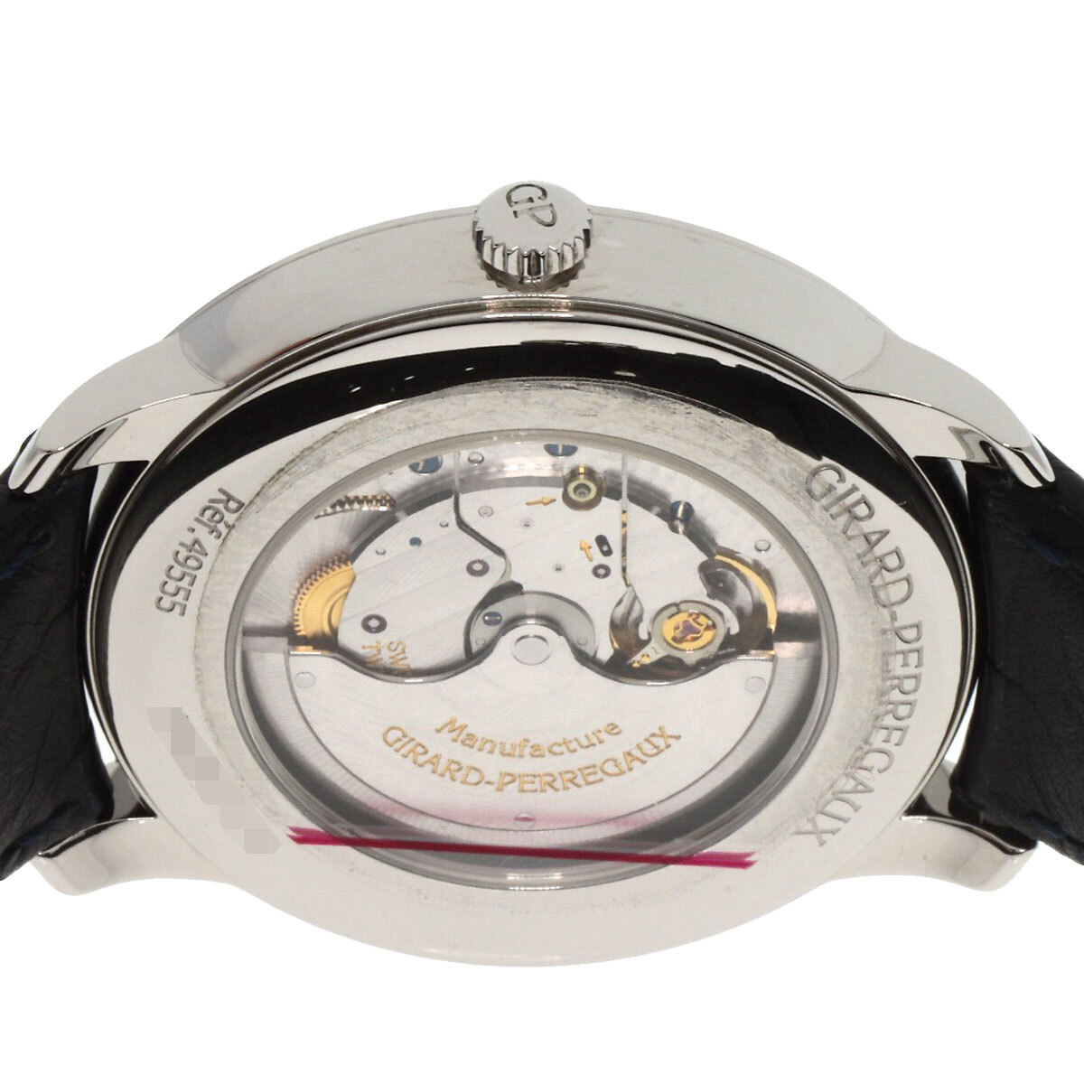 GIRARD-PERREGAUX ジラール・ペルゴ 49555-11-435-BB4A 1966 オリオン アヴェンチュリン 腕時計 ステンレススチール 革 メンズ 中古_画像7