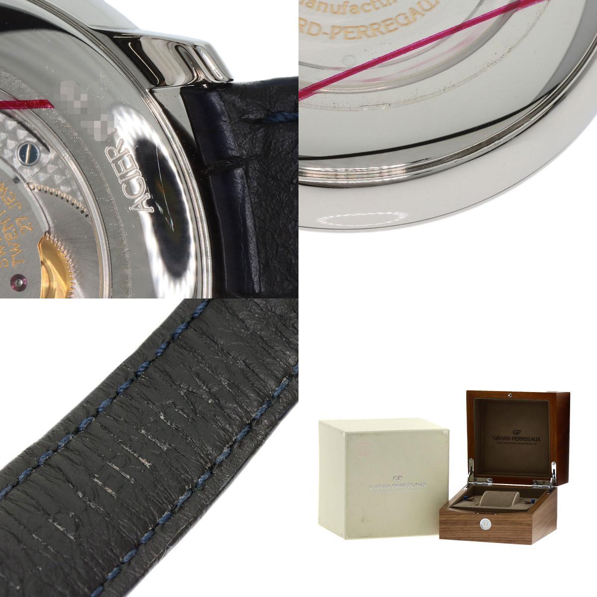 GIRARD-PERREGAUX ジラール・ペルゴ 49555-11-435-BB4A 1966 オリオン アヴェンチュリン 腕時計 ステンレススチール 革 メンズ 中古_画像10