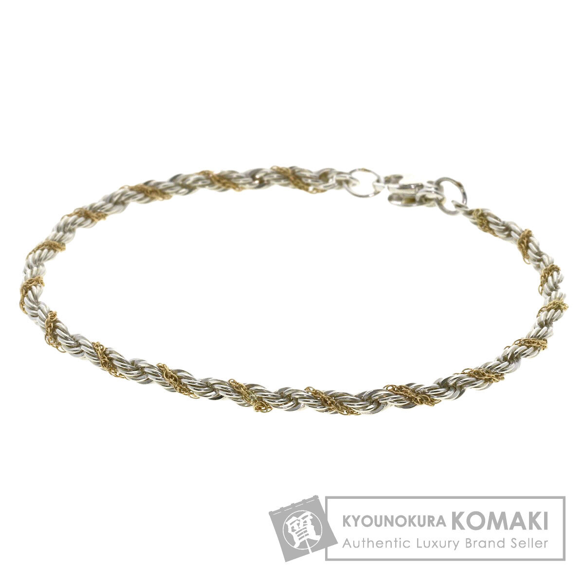 TIFFANY&Co. ティファニー スクリュー ツイスト チェーン ブレスレット K18イエローゴールド レディース 中古