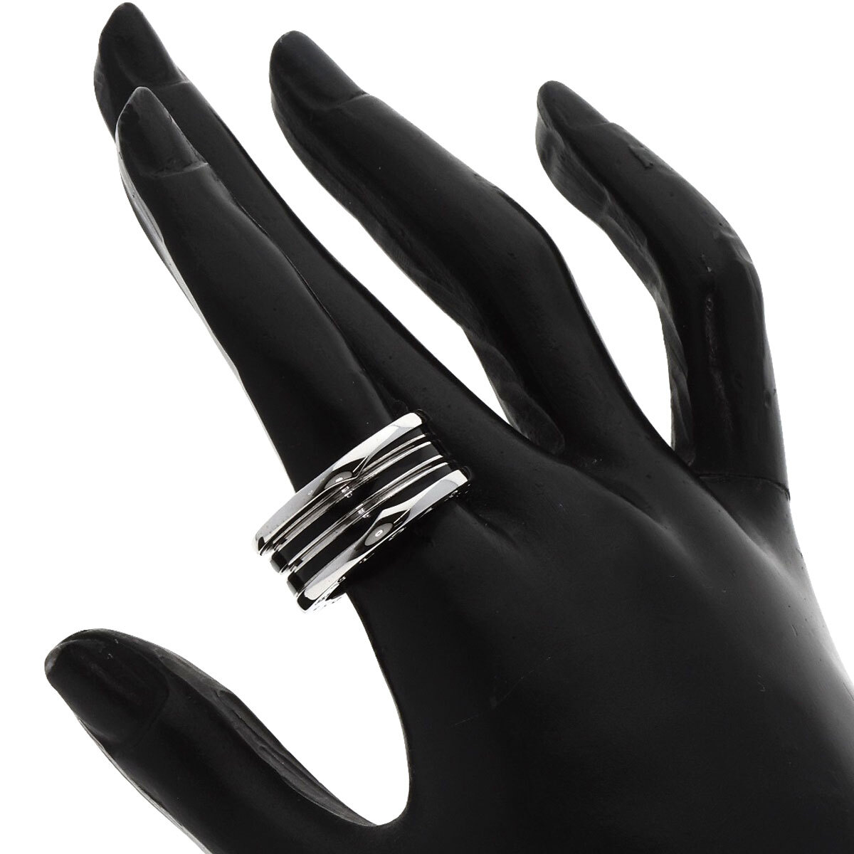 BVLGARI ブルガリ B-zero1 ビーゼロワン 4バンド #58 リング?指輪 K18ホワイトゴールド レディース 中古