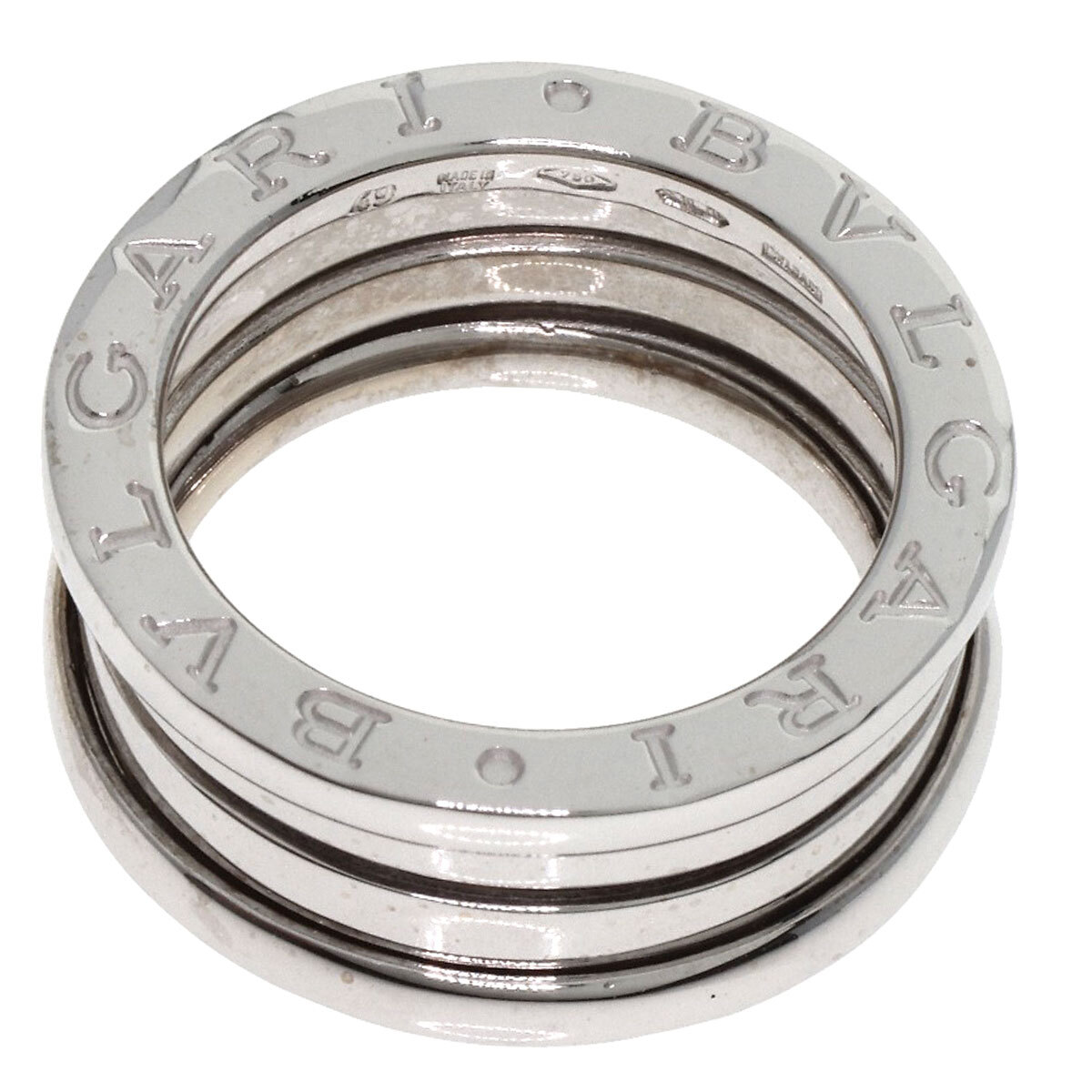 BVLGARI ブルガリ B-zero1 ビーゼロワン 3バンド #49 リング?指輪 K18ホワイトゴールド レディース 中古