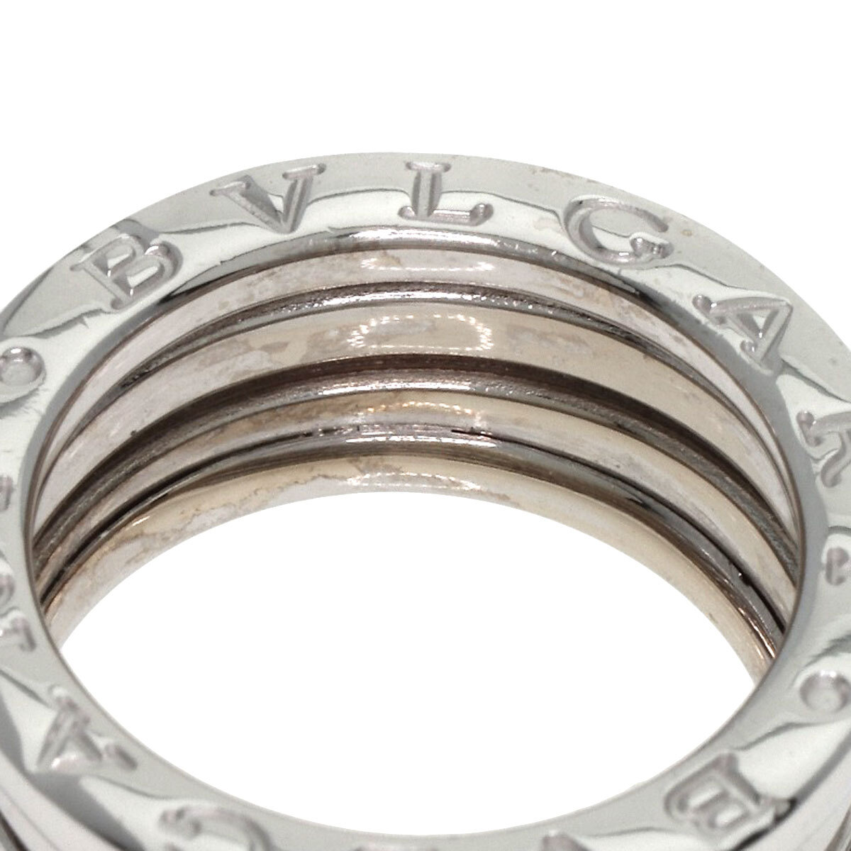 BVLGARI ブルガリ B-zero1 ビーゼロワン 3バンド #49 リング?指輪 K18ホワイトゴールド レディース 中古