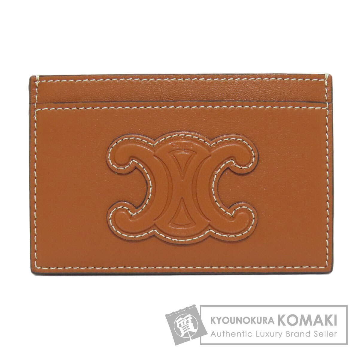 CELINE セリーヌ トリオンフ カードケース レザー レディース 中古