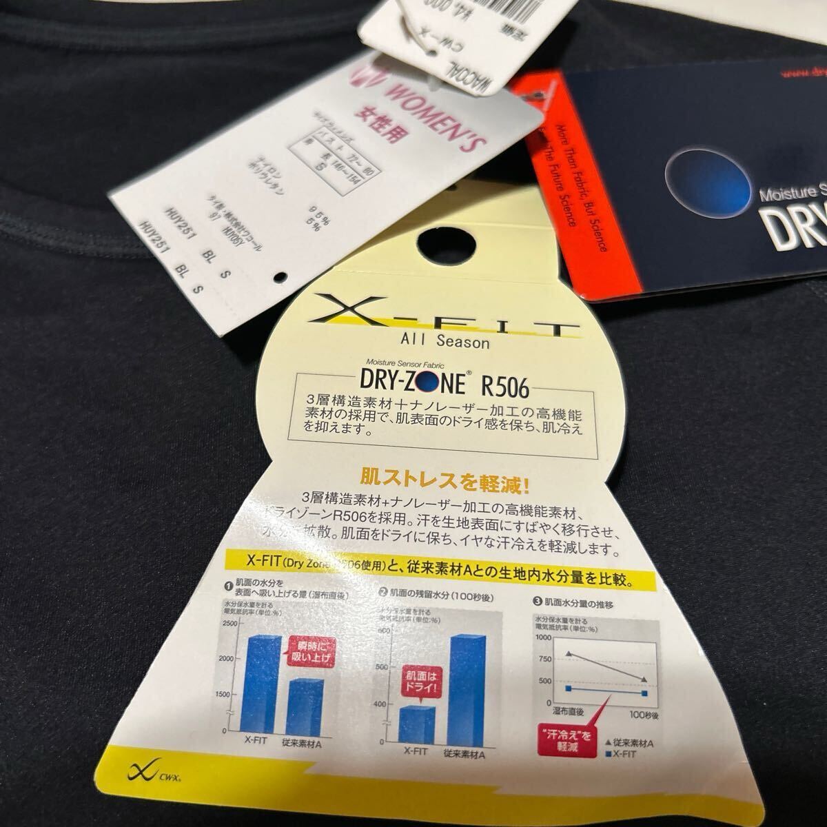 CW－Ｘ　Tシャツ黒　Ｓ ワコール 半袖 女性用_画像4