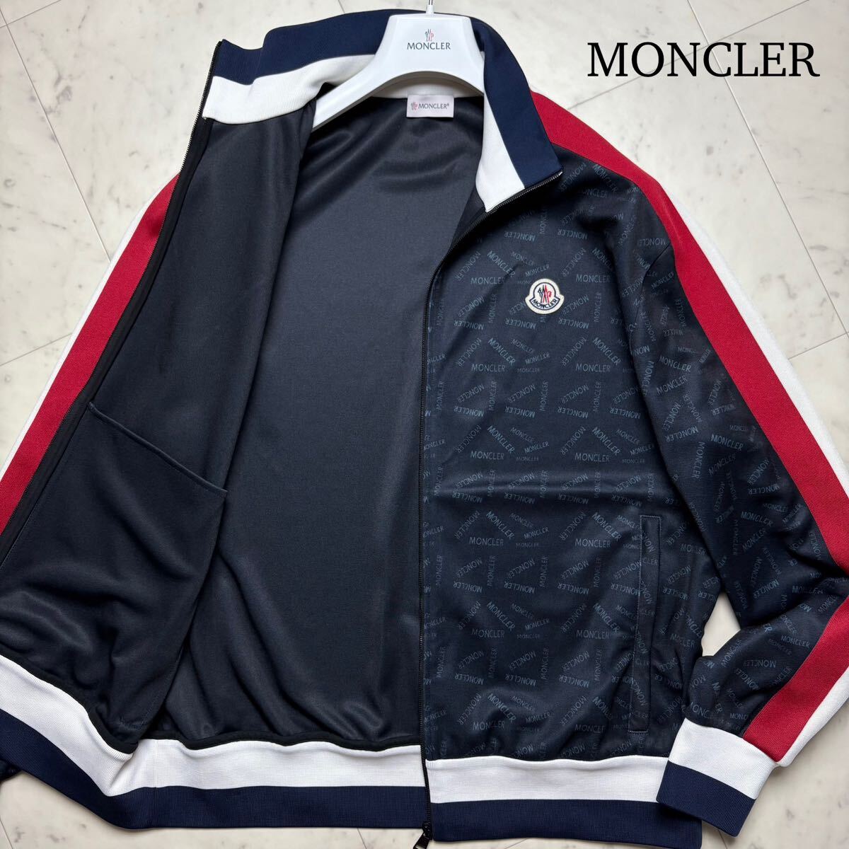 MONCLER ロゴ トラックジャケット 未使用級/XL☆ MONCLER モンクレール ZIP UP CARDIGAN 2022