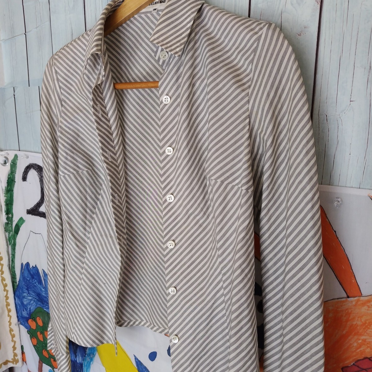 アトリエサブ　　ATELIERSAB レディースMサイズ 長袖シャツ シャツ け35_画像3