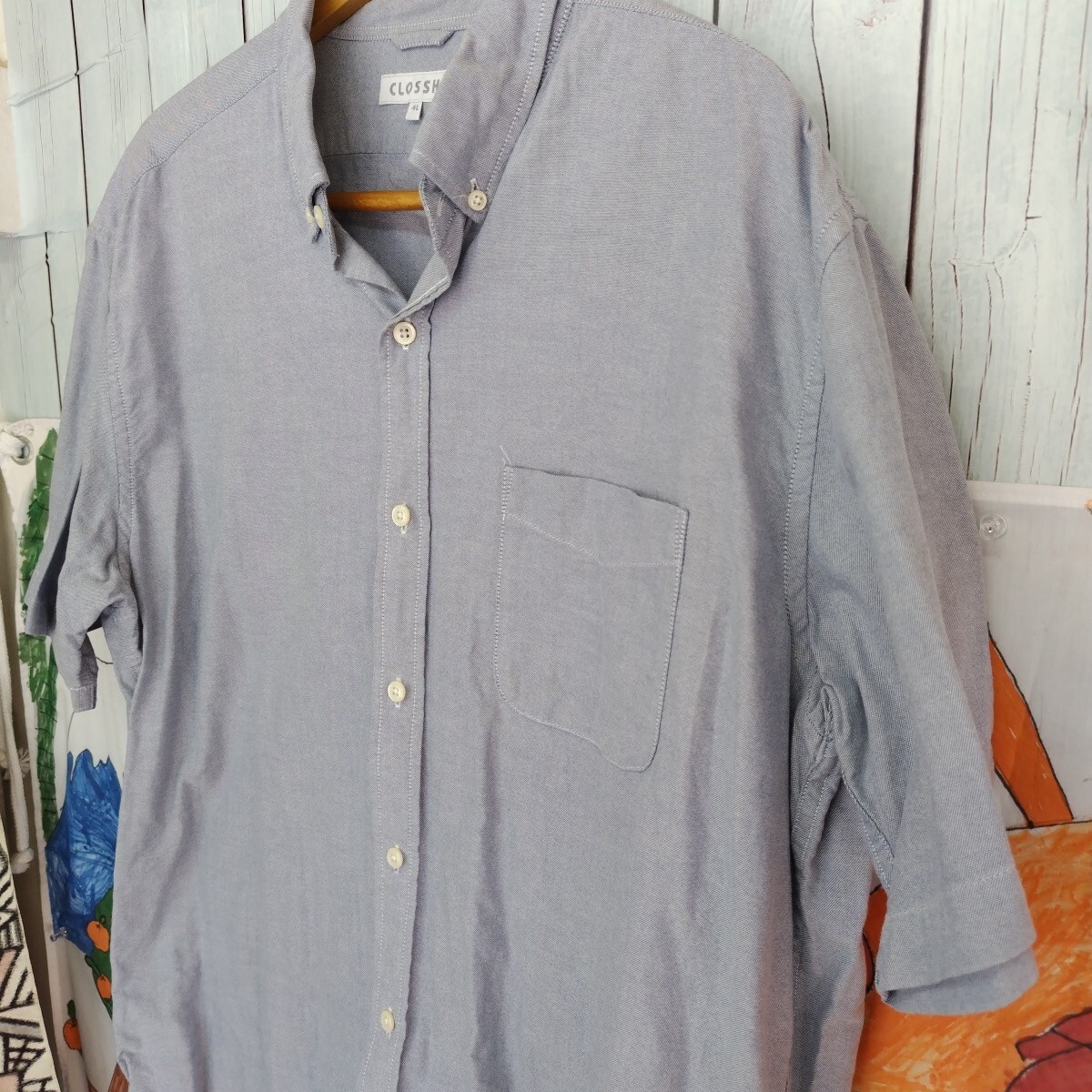 しまむら ボタンダウン 半袖シャツ　け234Lサイズ_画像4
