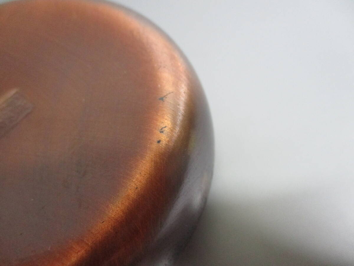 コレクション★黄銅★平丸桐鳳文肉池 北光生原型彫刻瑞峰造 共箱 直径約8cm_画像10