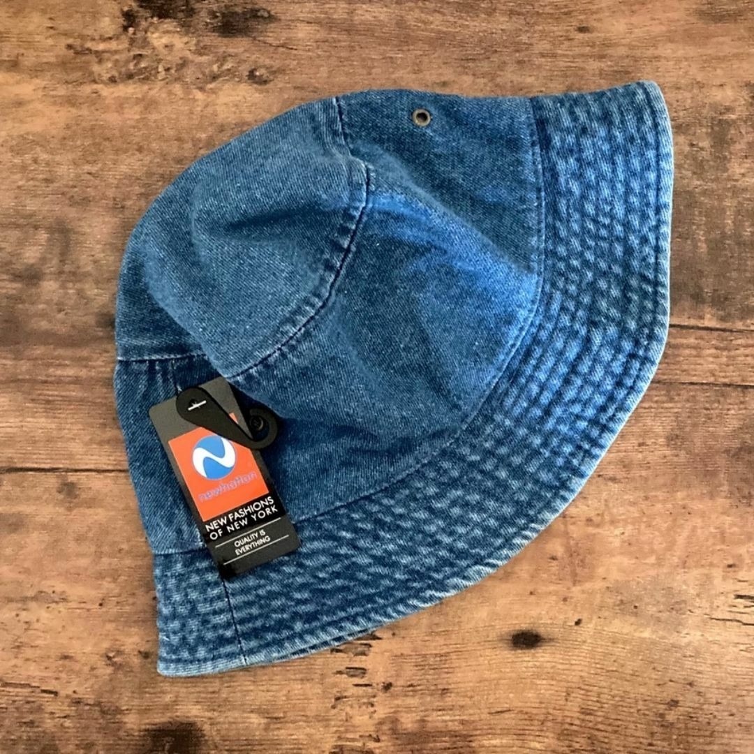 【ニューハッタン】新品未使用 デニム バケットハット ダークブルー S/Mサイズ_画像2