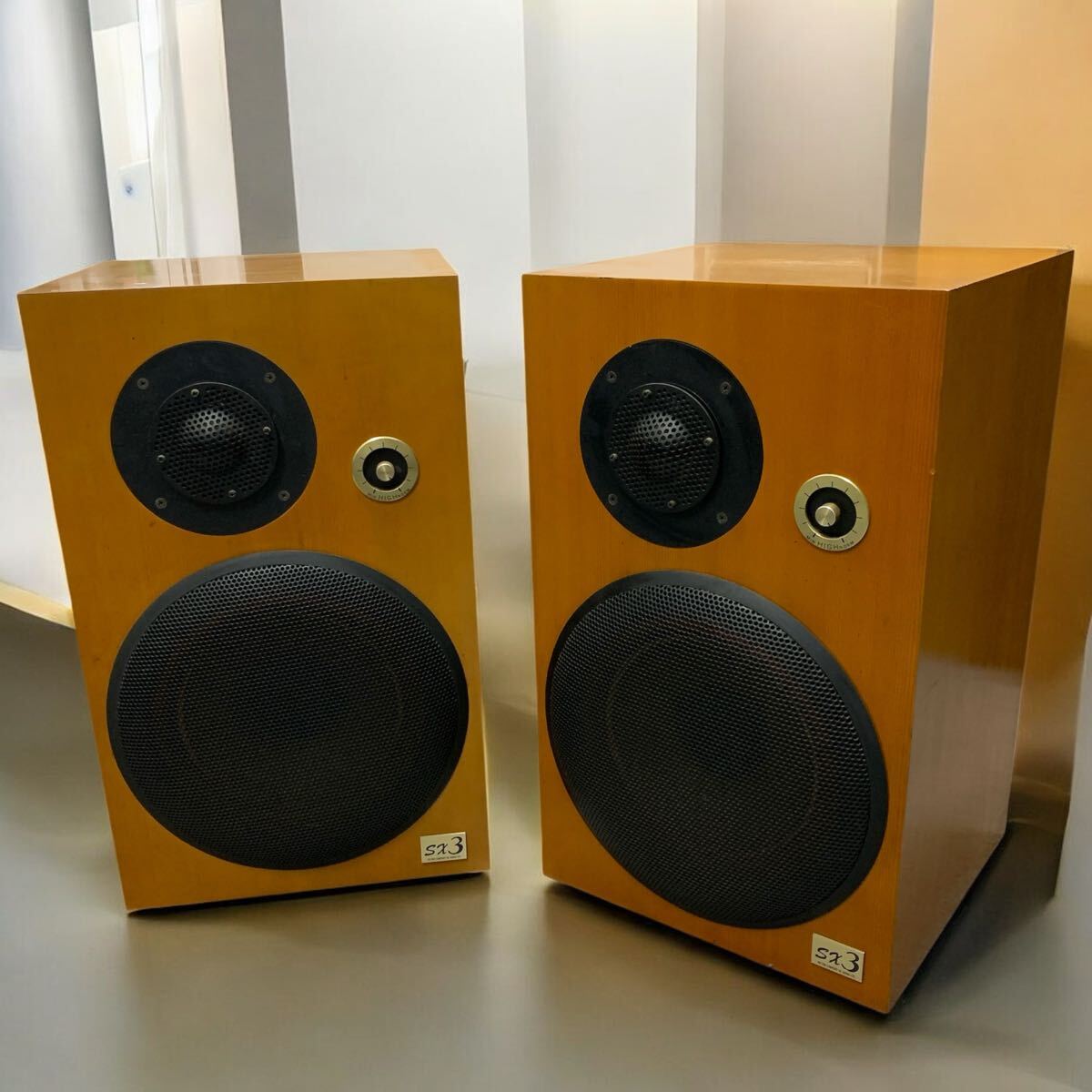 ●I0704A Victor ビクター SX-3 スピーカー ペア 本体のみ 当時もの 25w 50w 35-20000Hz 低音調整スイッチ 動作未確認 現状品