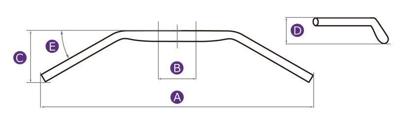 アクティブ 60801155 φ28.6 アルミテーパーハンドル スーパーロータイプ ショットゴールド 723mm バーハンドル ACTIVE_画像4
