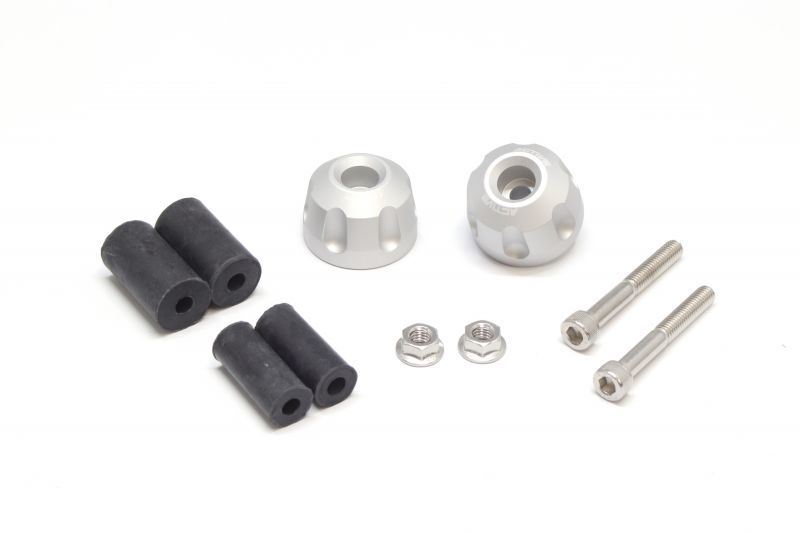 アクティブ 60800233M アルミバーエンド リボルバー マットシルバー φ33-L22.5 左右セット ハンドル ドレスアップ パーツ ACTIVE_画像1