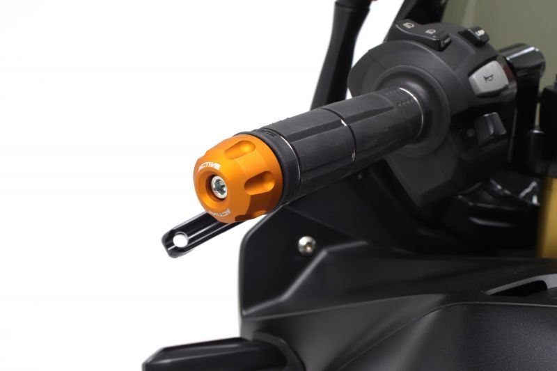 アクティブ 60800233M アルミバーエンド リボルバー マットシルバー φ33-L22.5 左右セット ハンドル ドレスアップ パーツ ACTIVE_画像3