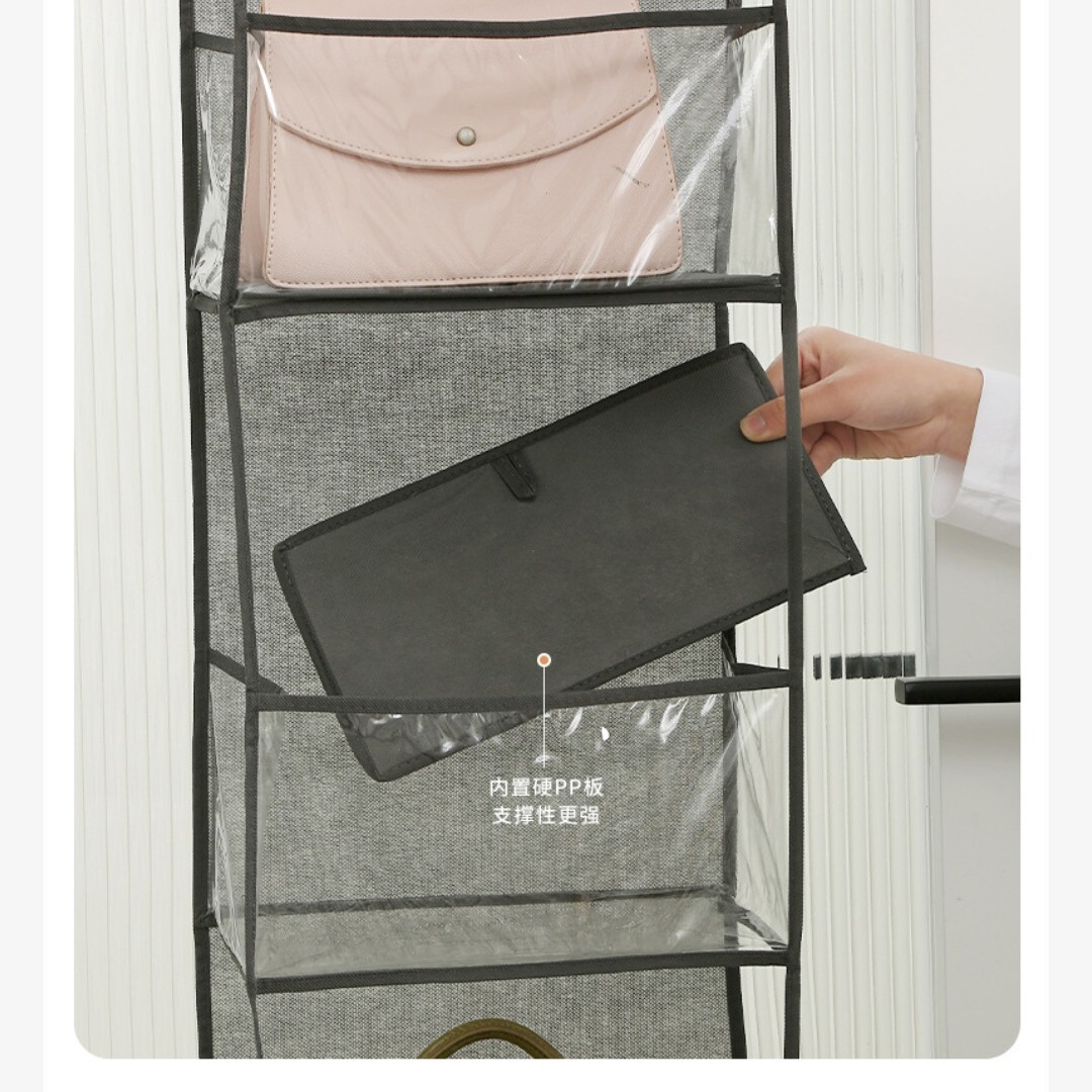 【即購入OK】 ぬいぐるみ 収納 吊り下げ 小物 6段 ピンク_画像5