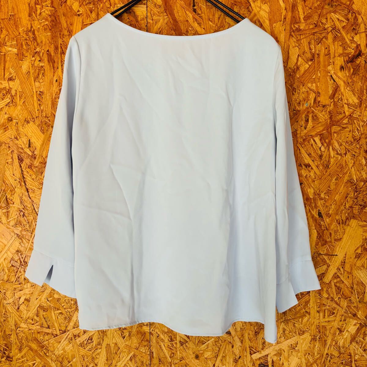 美品　NATURAL BEAUTY BASIC ブラウス 七分袖カットソー　Vネックカットソー　レディース　トップス　4725_画像5