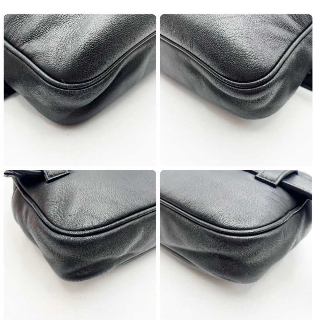 BOTTEGA VENETAボッテガヴェネタレザー×イントレチャート ミニボディバッグ_画像7