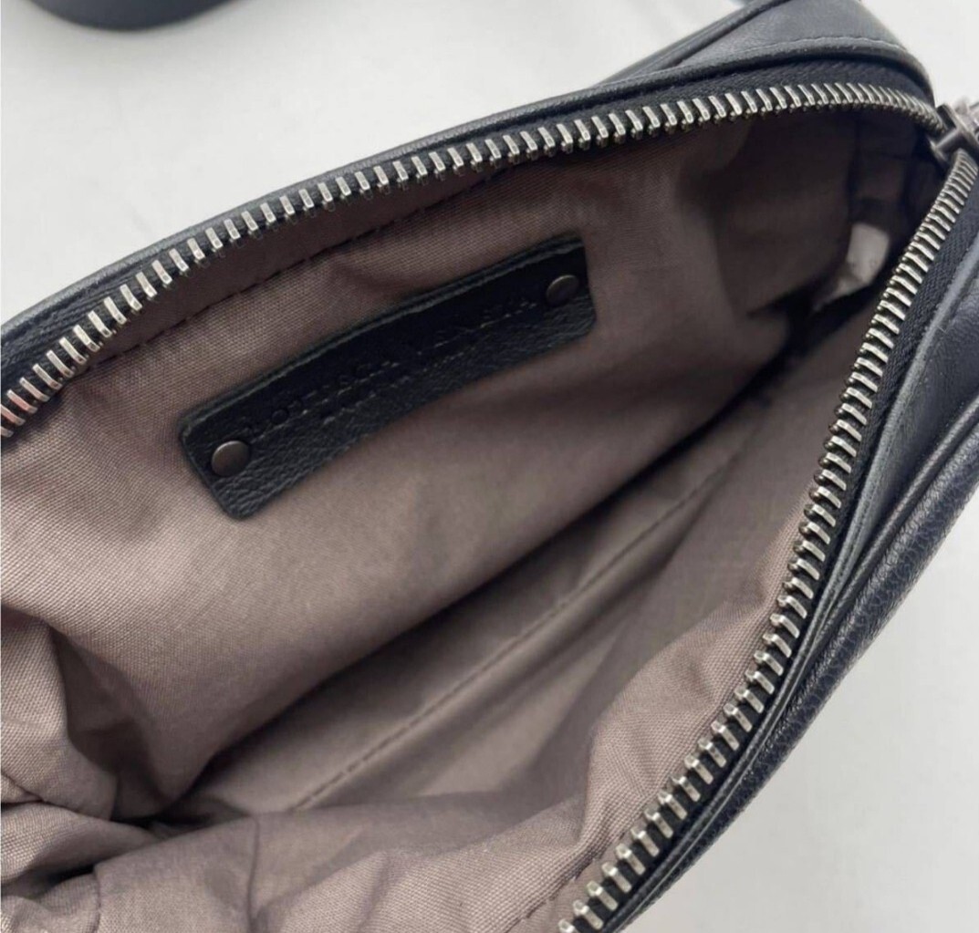 BOTTEGA VENETAボッテガヴェネタレザー×イントレチャート ミニボディバッグ_画像6