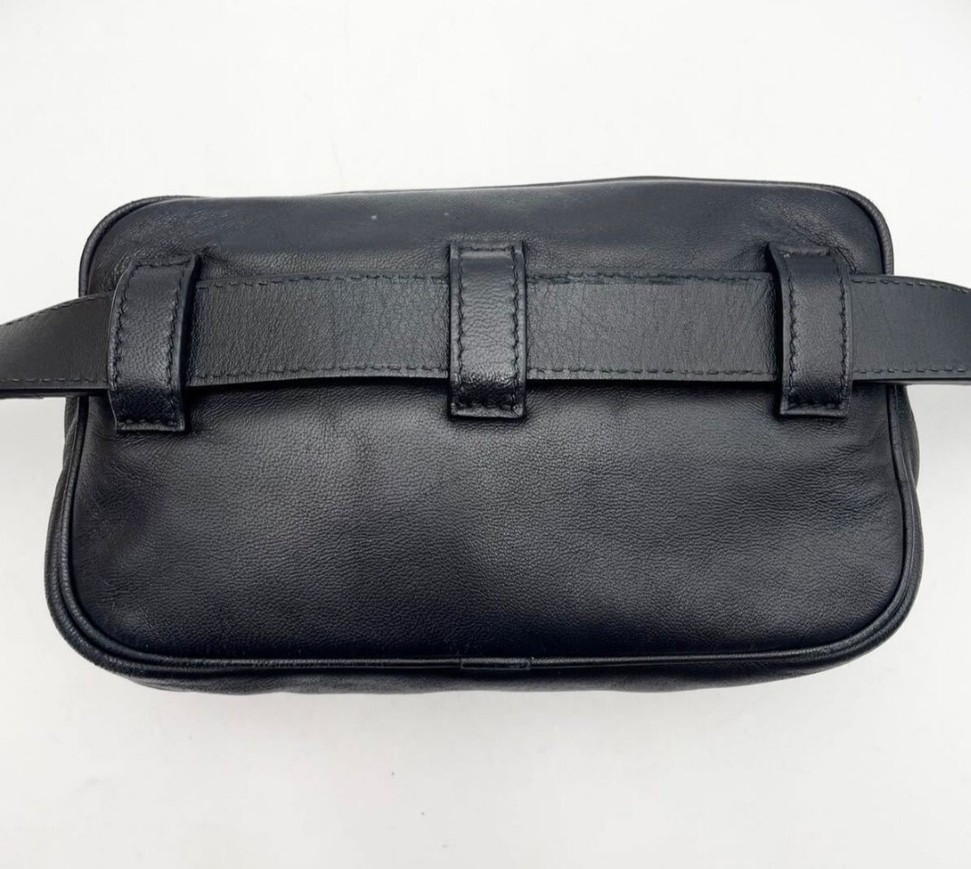 BOTTEGA VENETAボッテガヴェネタレザー×イントレチャート ミニボディバッグ_画像8