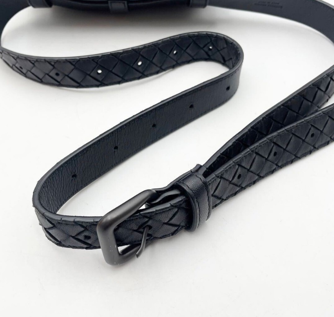 BOTTEGA VENETAボッテガヴェネタレザー×イントレチャート ミニボディバッグ_画像5