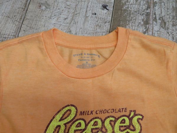【古著】STEVE&BARRY'S SIZE:S 「MILK CHOCOLATE Reese's」 検索用? スティーブアンドバリーズ/チビＴ/半袖/Ｔシャツ/かわいい/F0706