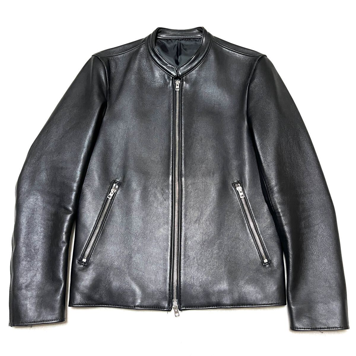 【美品】リドム LIDNM シングル ライダース ラムレザー 羊革 L 美品 LIDNM リドム 羊革 ラムレザー シングルライダース
