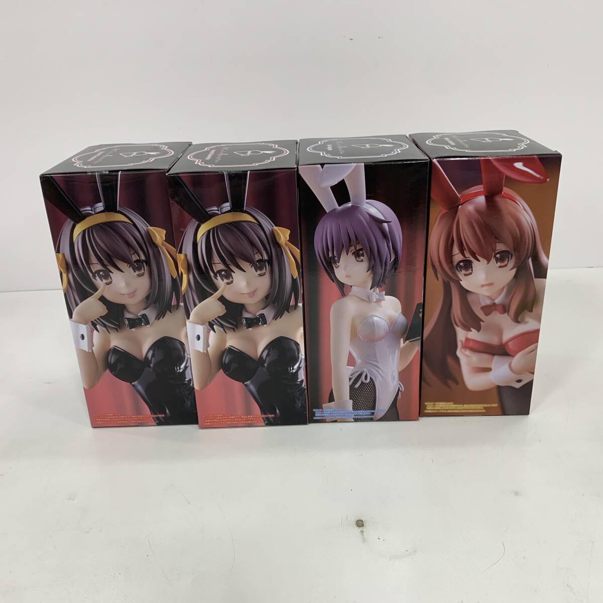 未開封新品:涼宮ハルヒと長門有希のコレクションフィギュアセット 07w41421 ☆1円~ 涼宮ハルヒの憂鬱 フィギュア 4個 セット 未