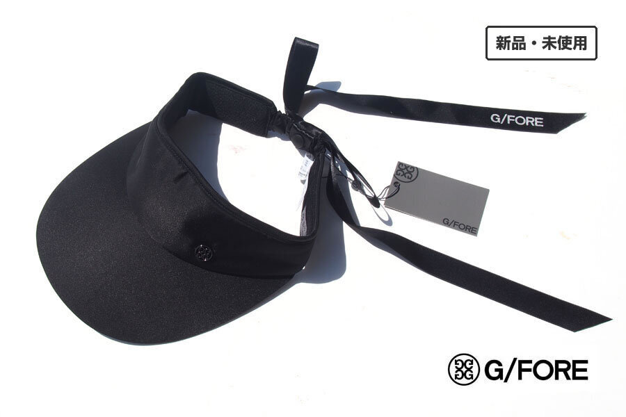 【新品未使用】G/FORE ジーフォア サンバイザー リボン付 送料無料 新品|未使用|ジーフォア|G/FORE|サテンリボン