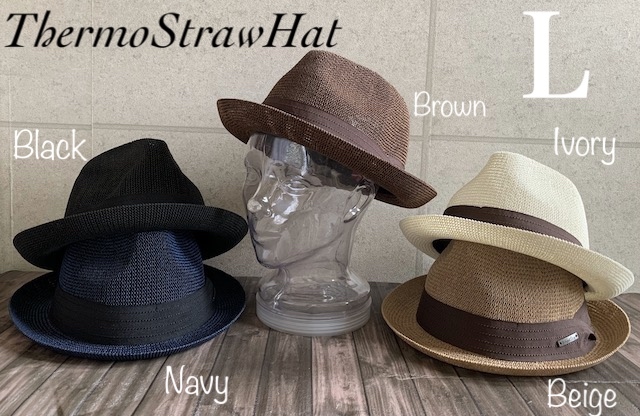 帽子 大きいサイズ サーモ 中折れ ハット マニッシュ 男女兼用 春 夏 サイズ調整 日よけ L サイズ シンプル BIGサイズ ベージュ_画像10