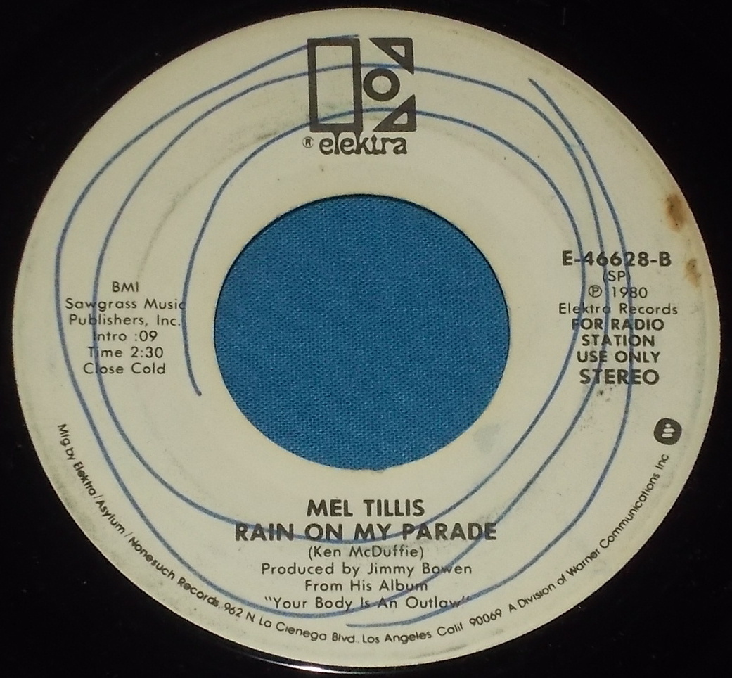 ☆7inch EP★US盤●MEL TILLIS/メル・ティリス「Your Body Is An Outlaw」80sカントリー名曲!●_画像3