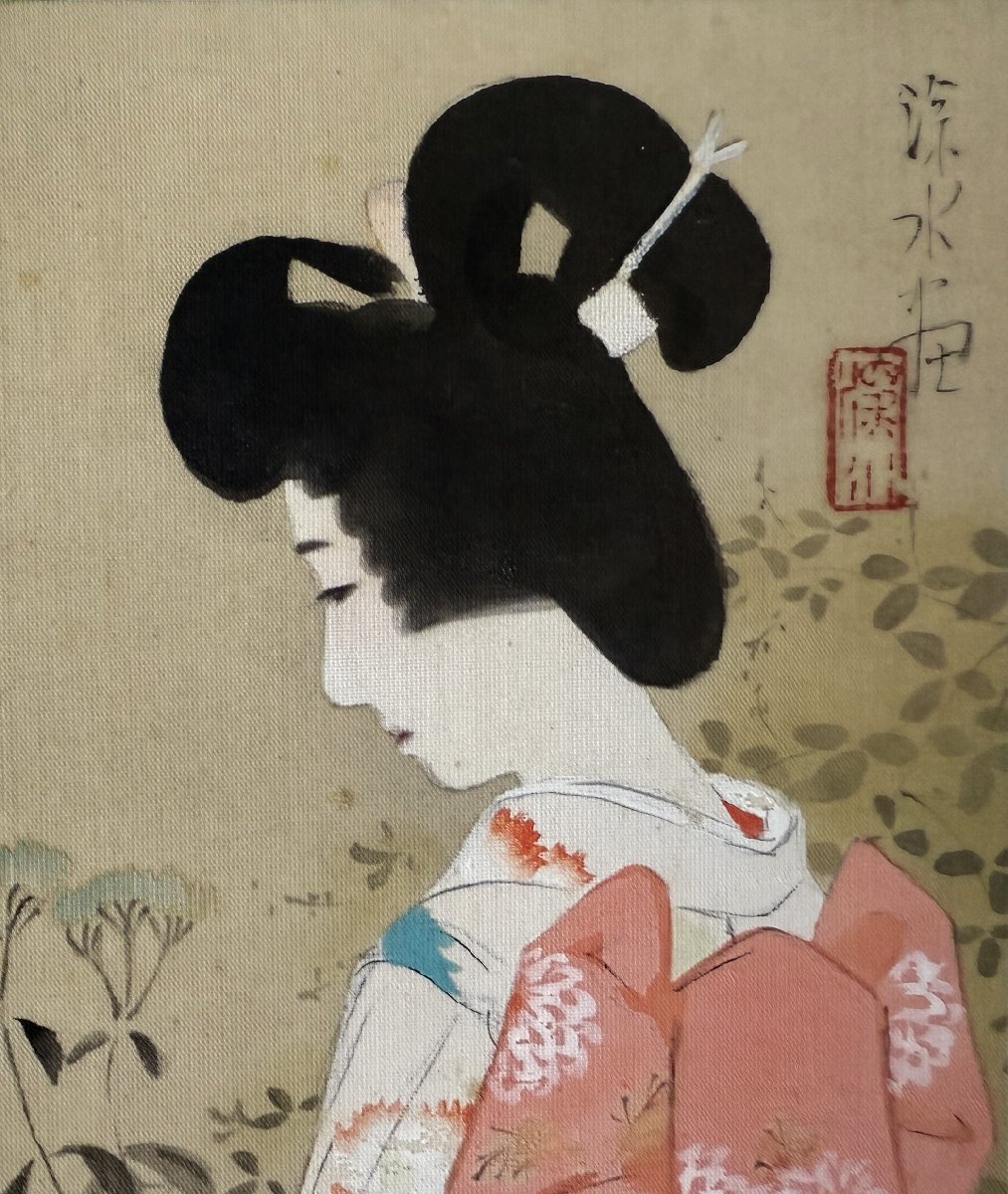 美品 掛け軸 伊東深水筆「銀河祭り」七夕図 美人画 名画 伊東深水「銀河祭り」 - 足立区綾瀬美術館 annex