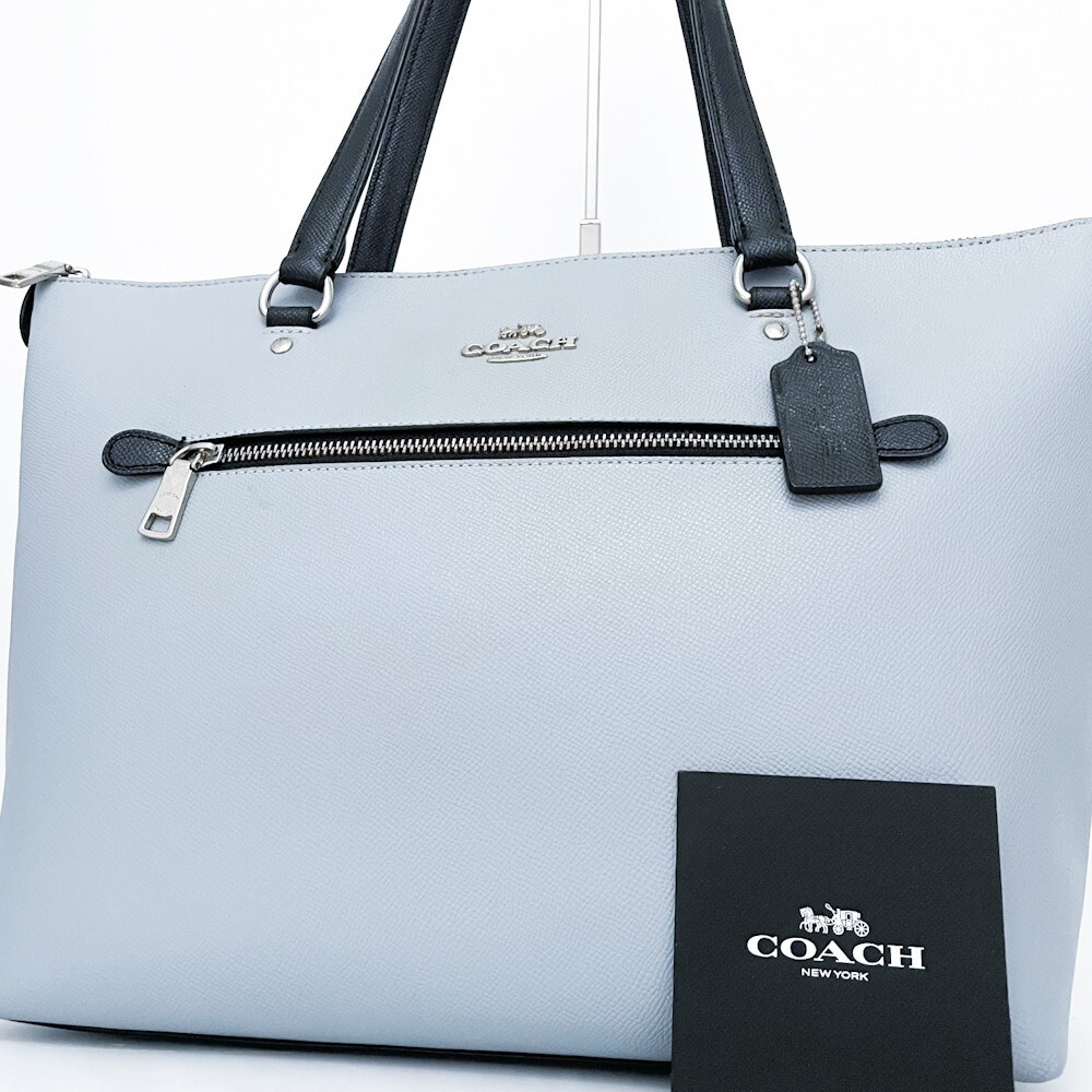 【未使用】COACH コーチ レザートートバッグ初夏に最適です 1円□未使用級□型崩れ無し□超希少デザイン□入手困難色□COACH