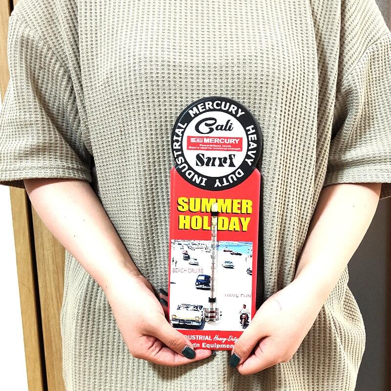 温度計 おしゃれ マーキュリー サーモメーター MERCURY G.S. SUMMER HOLIDAY ブリキ看板 アメリカン レトロ 雑貨 アメリカン_画像4