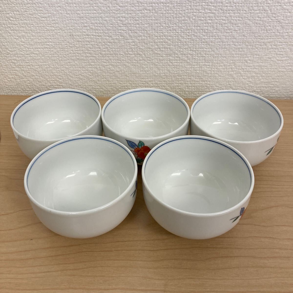 有田焼 哲山 蓋付 湯呑み 陶器 湯呑 茶器 ５客 セット 中古品_画像6