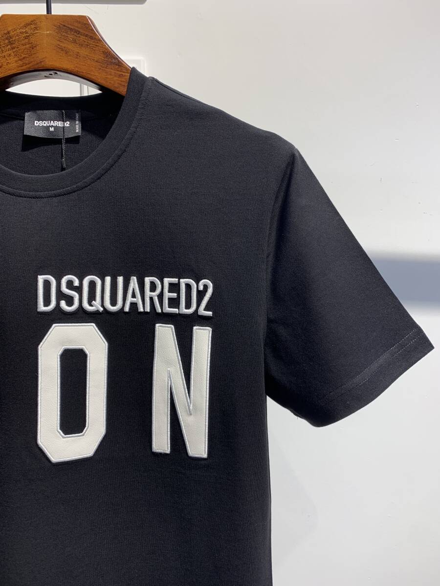 D SQUARED 2★S74GD0305 シンプルロゴ・半袖Tシャツ BLACK 新品 DSQUARED2 サイズXL ディースクエアード Tシャツ 半袖
